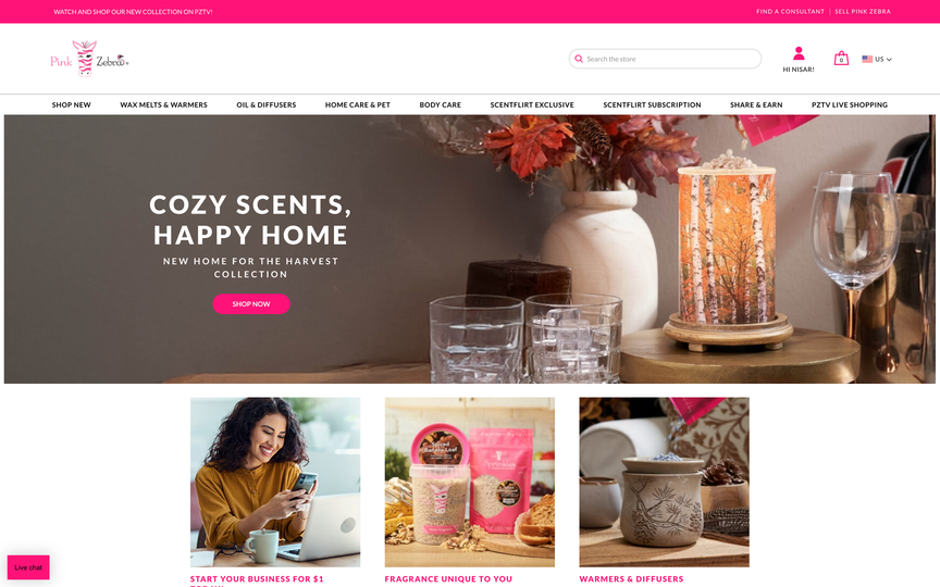 PinkZebra — Commerce Revamp